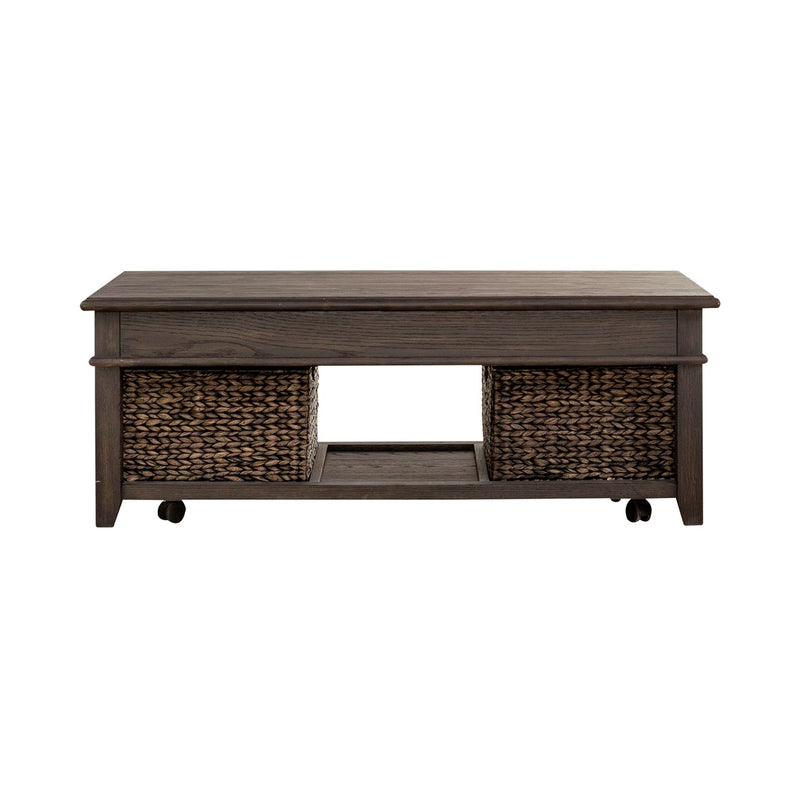 Mill Creek Lift Top Cocktail Table in Peppercorn