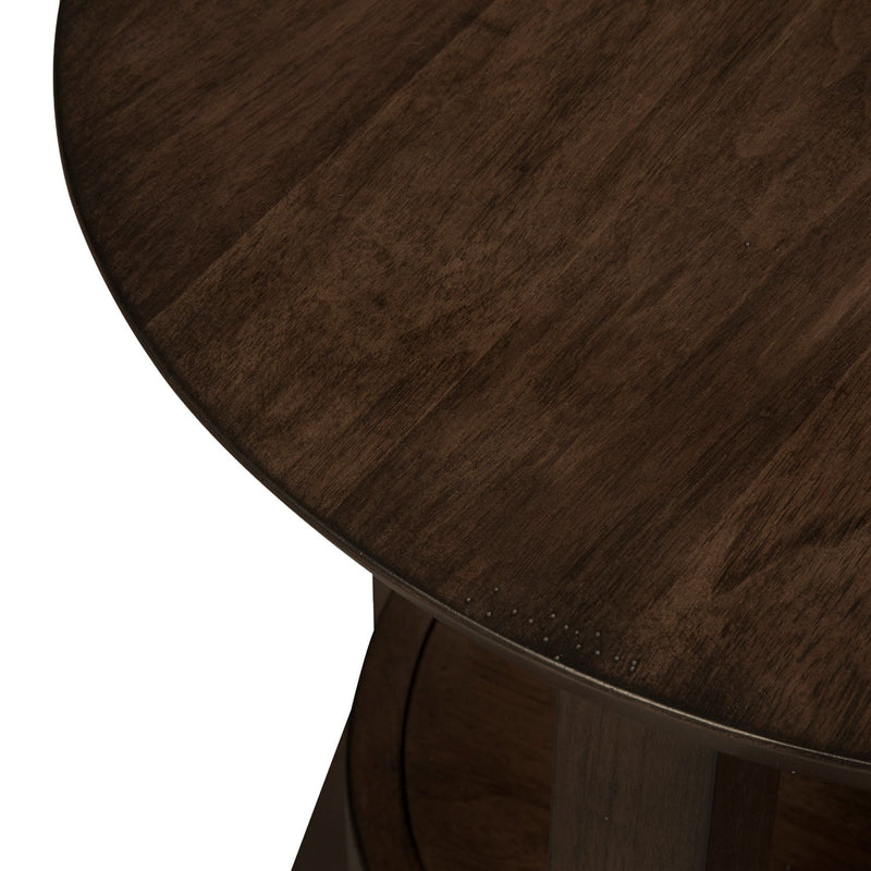 Ventura Blvd Round End Table in Bronze