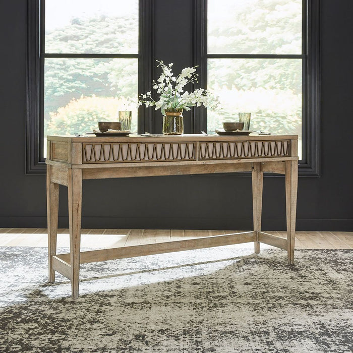 Liberty Furniture Devonshire Console Bar Table in Weathered Sandstone