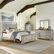 Heartland King Opt California Panel Bed, Dresser & Mirror, Chest image