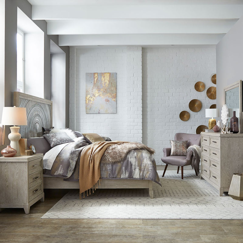 Belmar King Panel Bed, Dresser & Mirror, Night Stand image