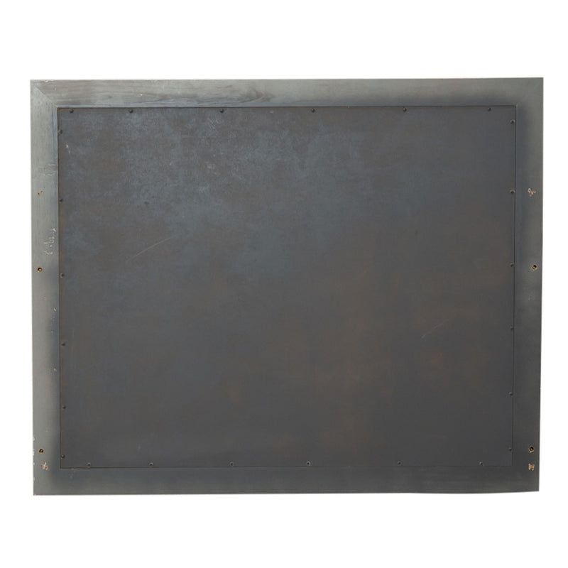 Belmar Mirror in Washed Taupe and Silver Champagne