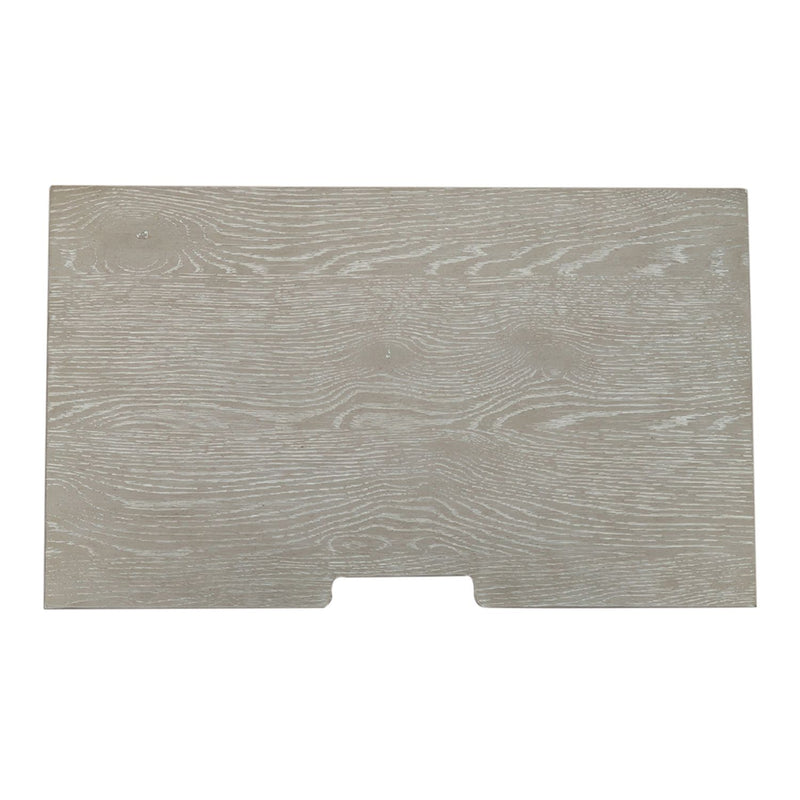 Belmar 3 Drawer Nightstand in Washed Taupe and Silver Champagne