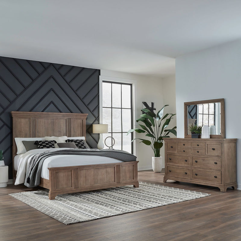 Haven Hills Queen Panel Bed, Dresser & Mirror image