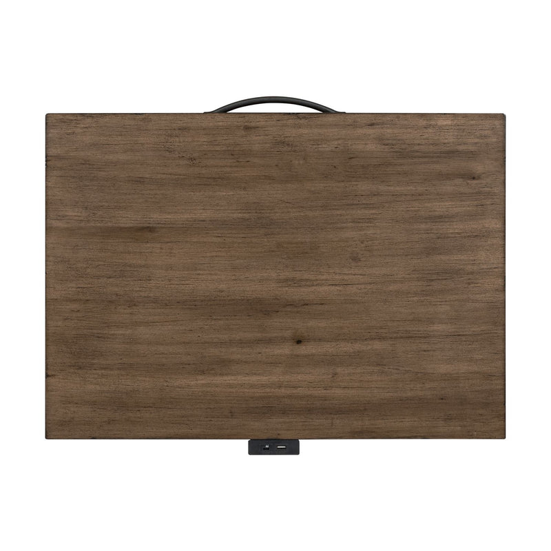 Shaker Lakes Open Nightstand w/ Charging Station