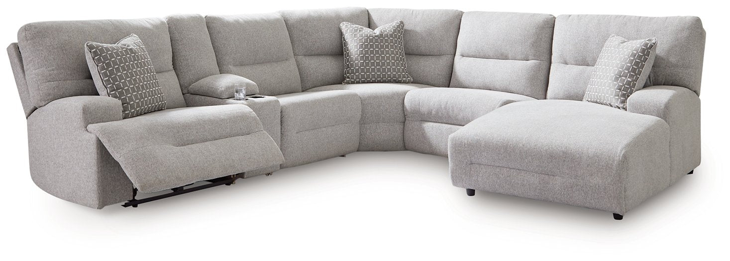 Acklen Place Power Reclining Sectional with Chaise - Vicars Furniture (McAlester, OK)