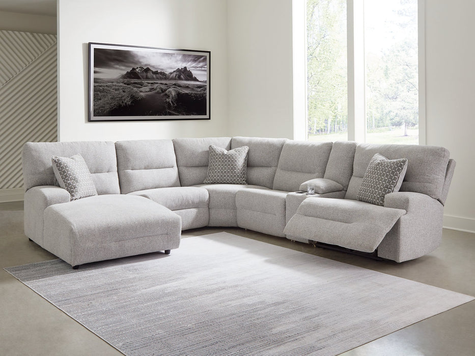 Acklen Place Power Reclining Sectional with Chaise - Vicars Furniture (McAlester, OK)