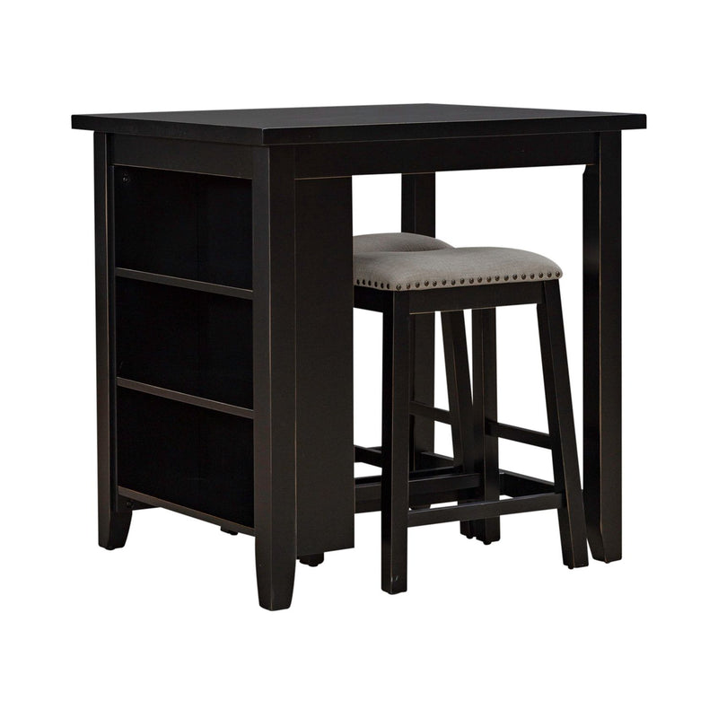 Brook Creek 3 Piece Counter Set - Black