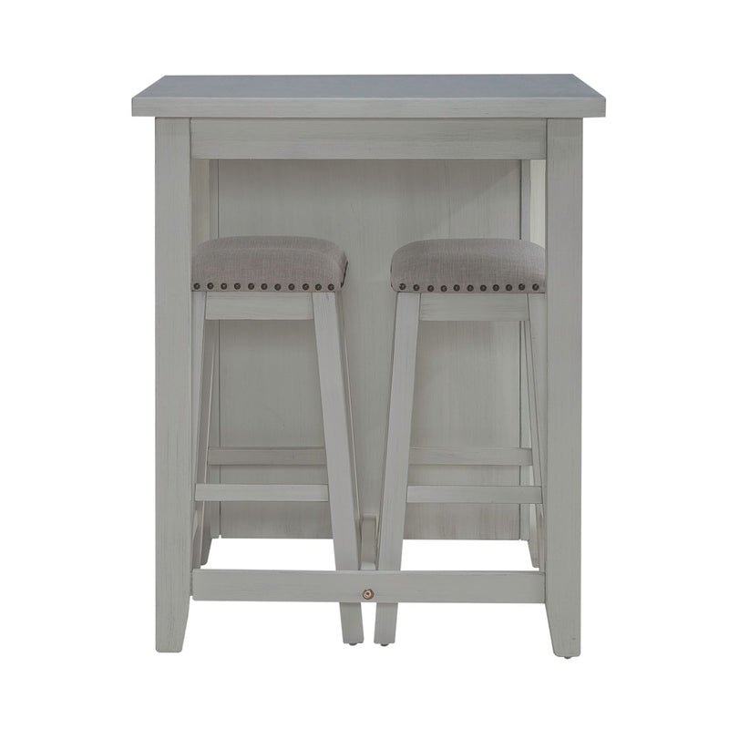 Brook Creek 3 Piece Counter Set - White
