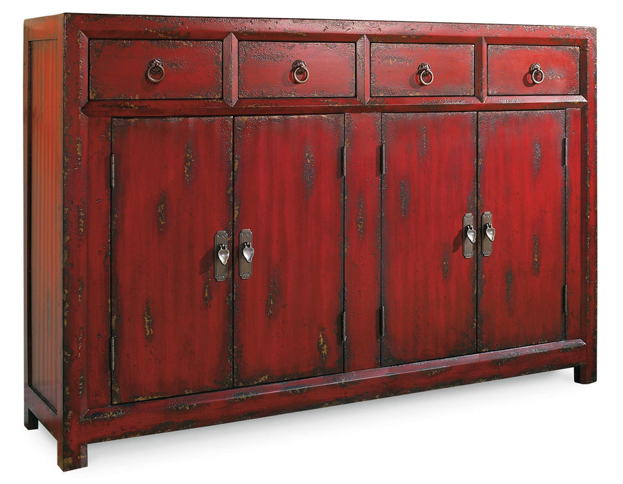 58'' Red Asian Cabinet - Vicars Furniture (McAlester, OK)