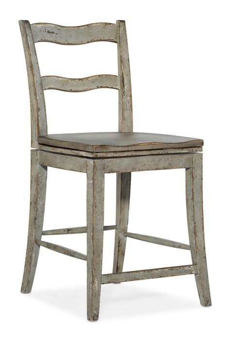 Alfresco La Riva Ladder Back Swivel Counter Stool - Vicars Furniture (McAlester, OK)