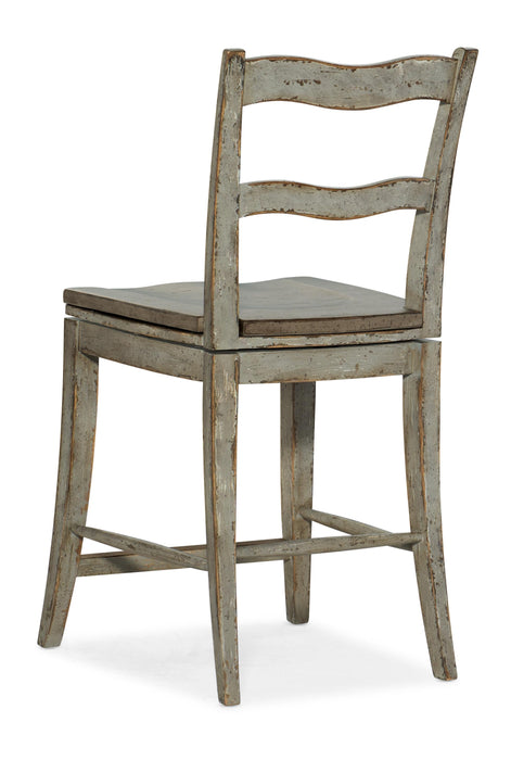 Alfresco La Riva Ladder Back Swivel Counter Stool - Vicars Furniture (McAlester, OK)