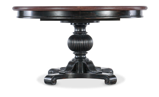 Charleston Round Pedestal Dining Table w/1-20in leaf - Vicars Furniture (McAlester, OK)