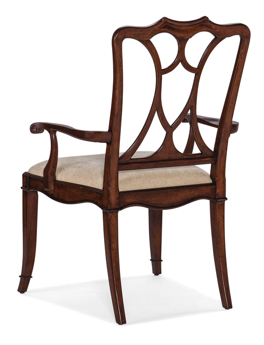 Charleston Upholstered Seat Arm Chair-2 per carton/price ea - 6750-75300-85 - Vicars Furniture (McAlester, OK)