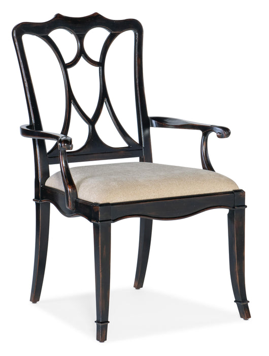 Charleston Upholstered Seat Arm Chair-2 per carton/price ea - 6750-75300-97 - Vicars Furniture (McAlester, OK)