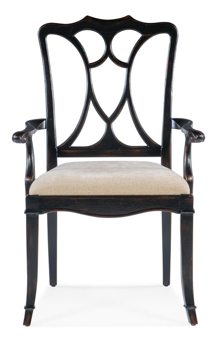 Charleston Upholstered Seat Arm Chair-2 per carton/price ea - 6750-75300-97 - Vicars Furniture (McAlester, OK)