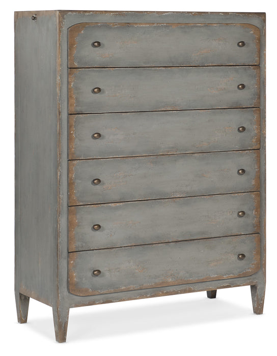 Ciao Bella Six-Drawer Chest- Speckled Gray - Vicars Furniture (McAlester, OK)
