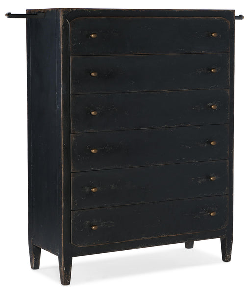 Ciao Bella Six-Drawer Chest- Black - Vicars Furniture (McAlester, OK)