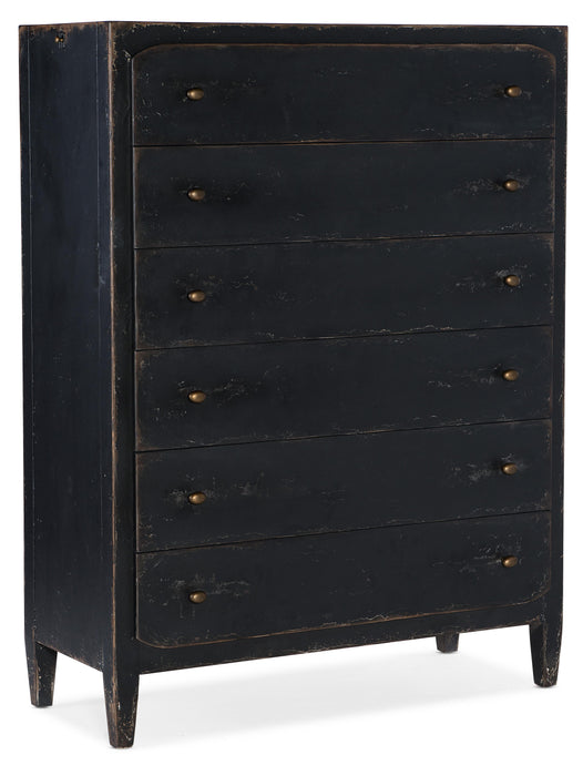 Ciao Bella Six-Drawer Chest- Black - Vicars Furniture (McAlester, OK)