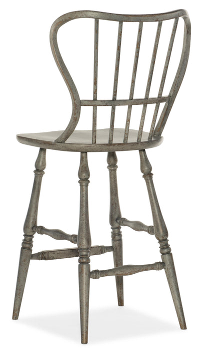 Ciao Bella Spindle Back Bar Stool-Speckled Gray - Vicars Furniture (McAlester, OK)