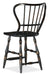 Ciao Bella Spindle Back Counter Stool-Black - Vicars Furniture (McAlester, OK)