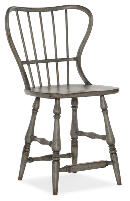 Ciao Bella Spindle Back Counter Stool-Speckled Gray - Vicars Furniture (McAlester, OK)