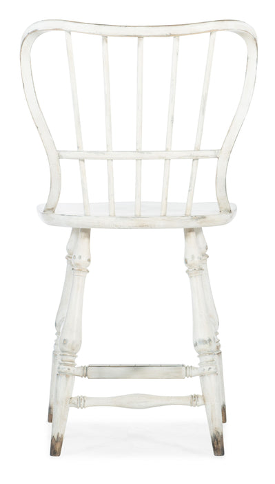 Ciao Bella Spindle Back Counter Stool-White - Vicars Furniture (McAlester, OK)