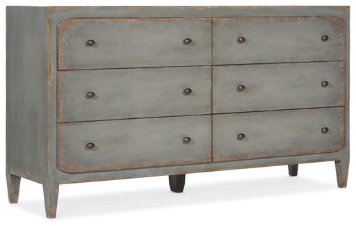 Ciao Bella Six-Drawer Dresser- Speckled Gray - Vicars Furniture (McAlester, OK)