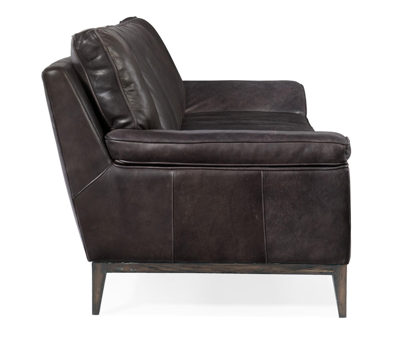 Kandor Leather Stationary Sofa - Vicars Furniture (McAlester, OK)
