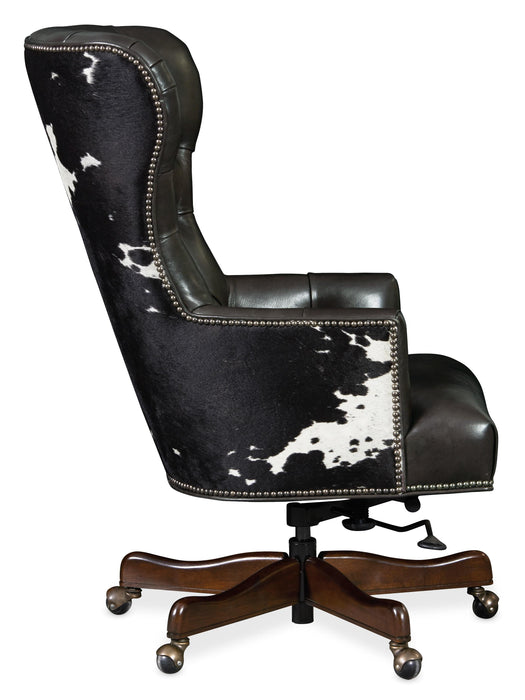 Katherine Executive Swivel Tilt Chair w/ Black & White HOH - Vicars Furniture (McAlester, OK)