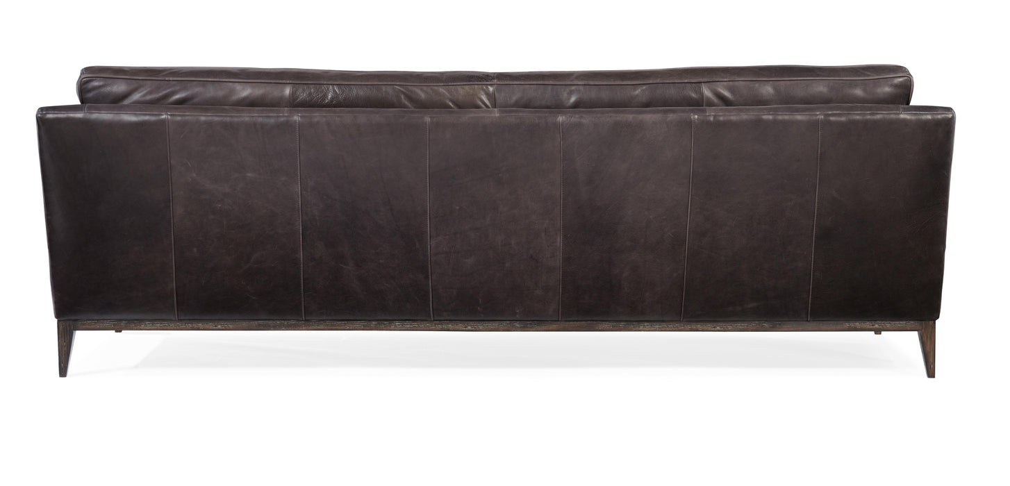 Kandor Leather Stationary Sofa - Vicars Furniture (McAlester, OK)