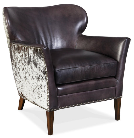 Kato Leather Club Chair w/ Salt Pepper HOH - Vicars Furniture (McAlester, OK)