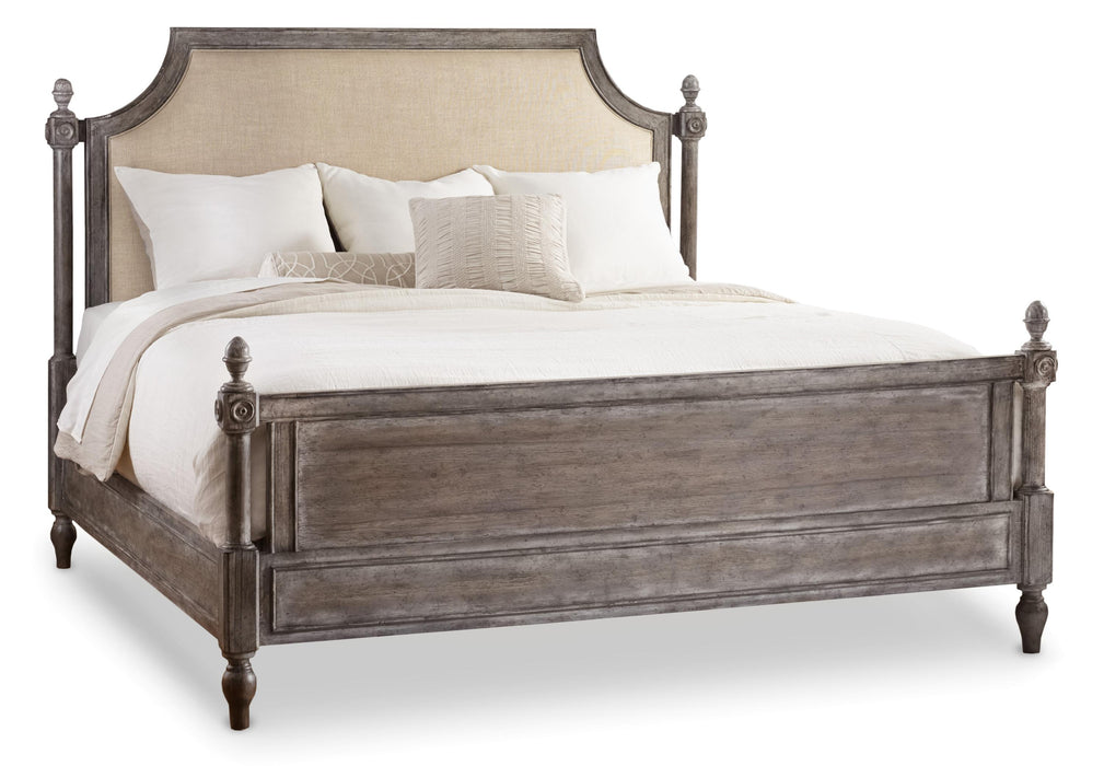 King Fabric Upholstered Poster Bed - Vicars Furniture (McAlester, OK)