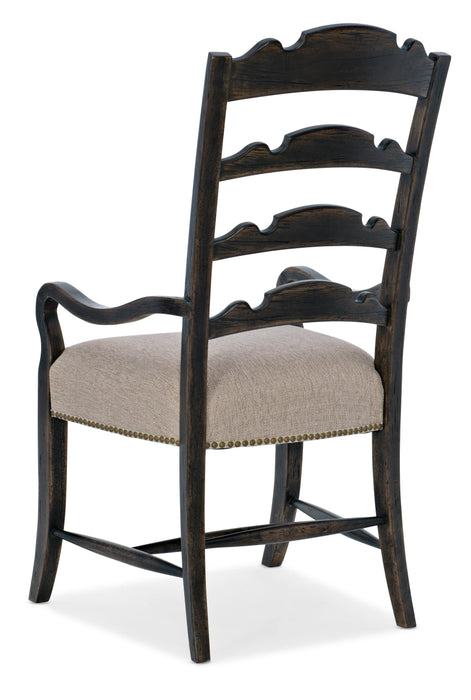 La Grange Twin Sisters Ladderback Arm Chair - 2 per carton/price ea - Vicars Furniture (McAlester, OK)