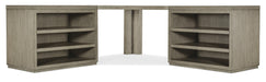 Linville Falls Corner Desk with Two Open Desk Cabinets - Vicars Furniture (McAlester, OK)