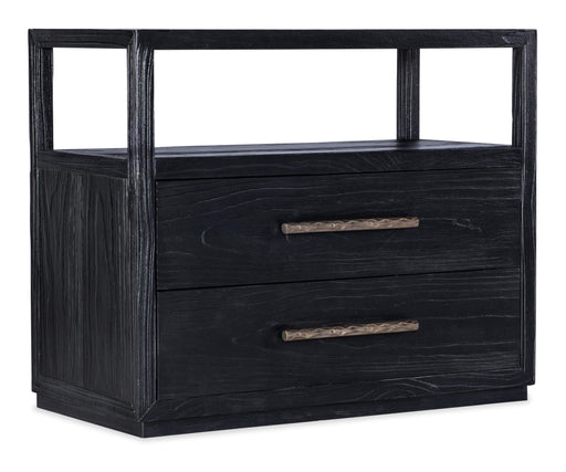 Linville Falls Shou Sugi Ban Two Drawer Nightstand - Vicars Furniture (McAlester, OK)