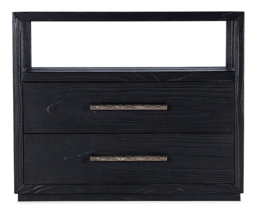 Linville Falls Shou Sugi Ban Two Drawer Nightstand - Vicars Furniture (McAlester, OK)