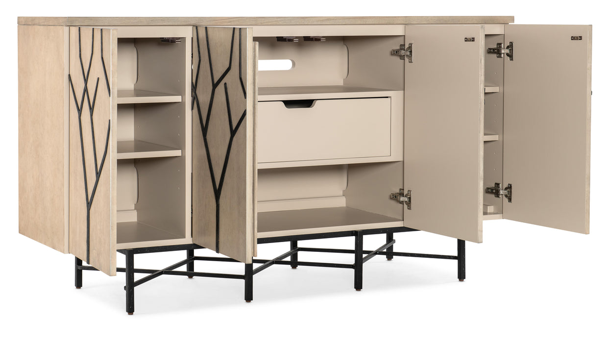 Melange Branched Four Door Entertainment Credenza - Vicars Furniture (McAlester, OK)