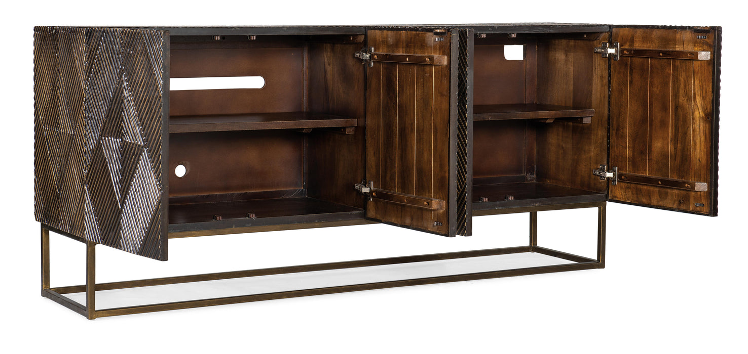 Melange Marcellus Four Door Credenza - Vicars Furniture (McAlester, OK)