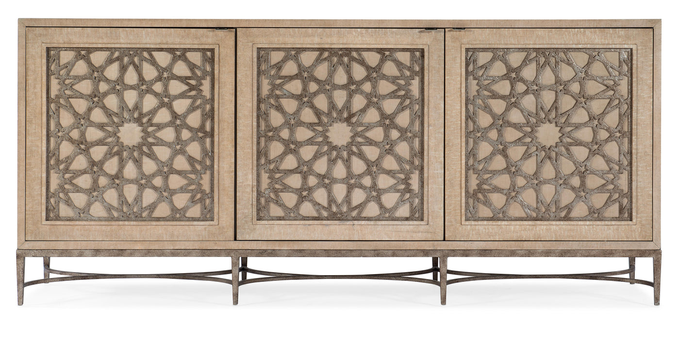 Melange Suzani Three Door Entertainment Console - Vicars Furniture (McAlester, OK)