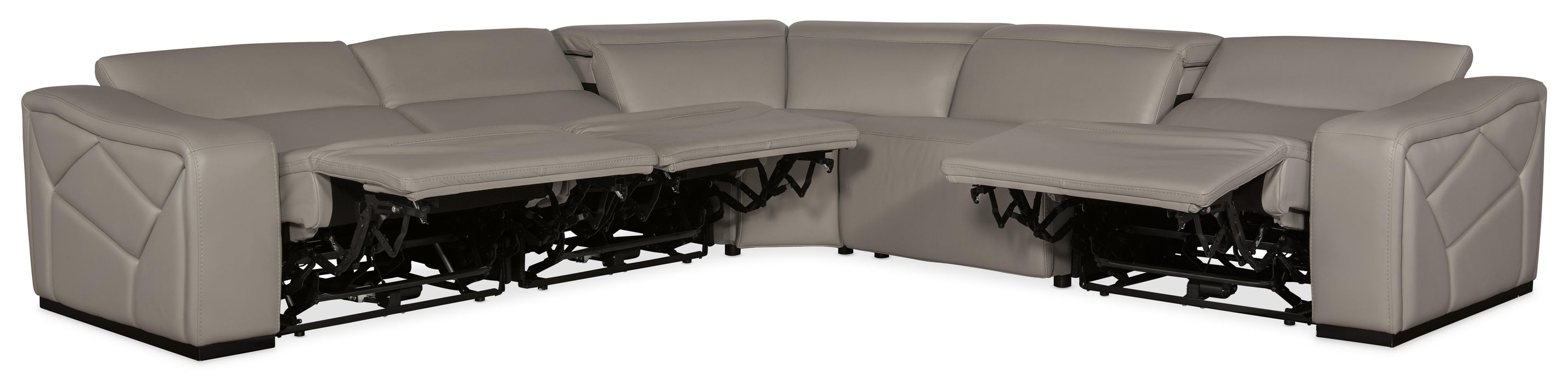 Opal 5 Piece Sectional with 2 Power Recliners & Power Headrest - Vicars Furniture (McAlester, OK)