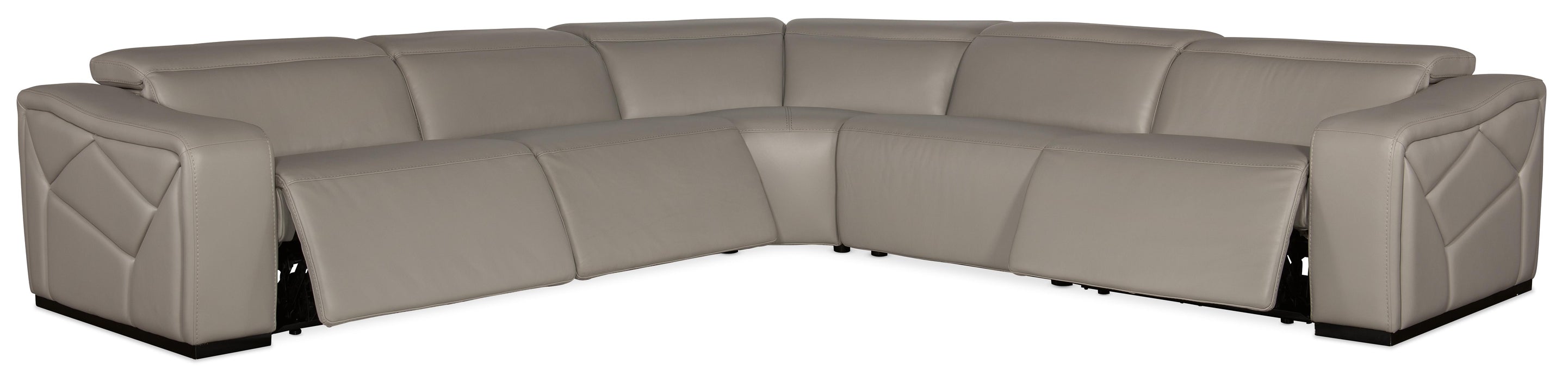 Opal 5 Piece Sectional with 2 Power Recliners & Power Headrest - Vicars Furniture (McAlester, OK)