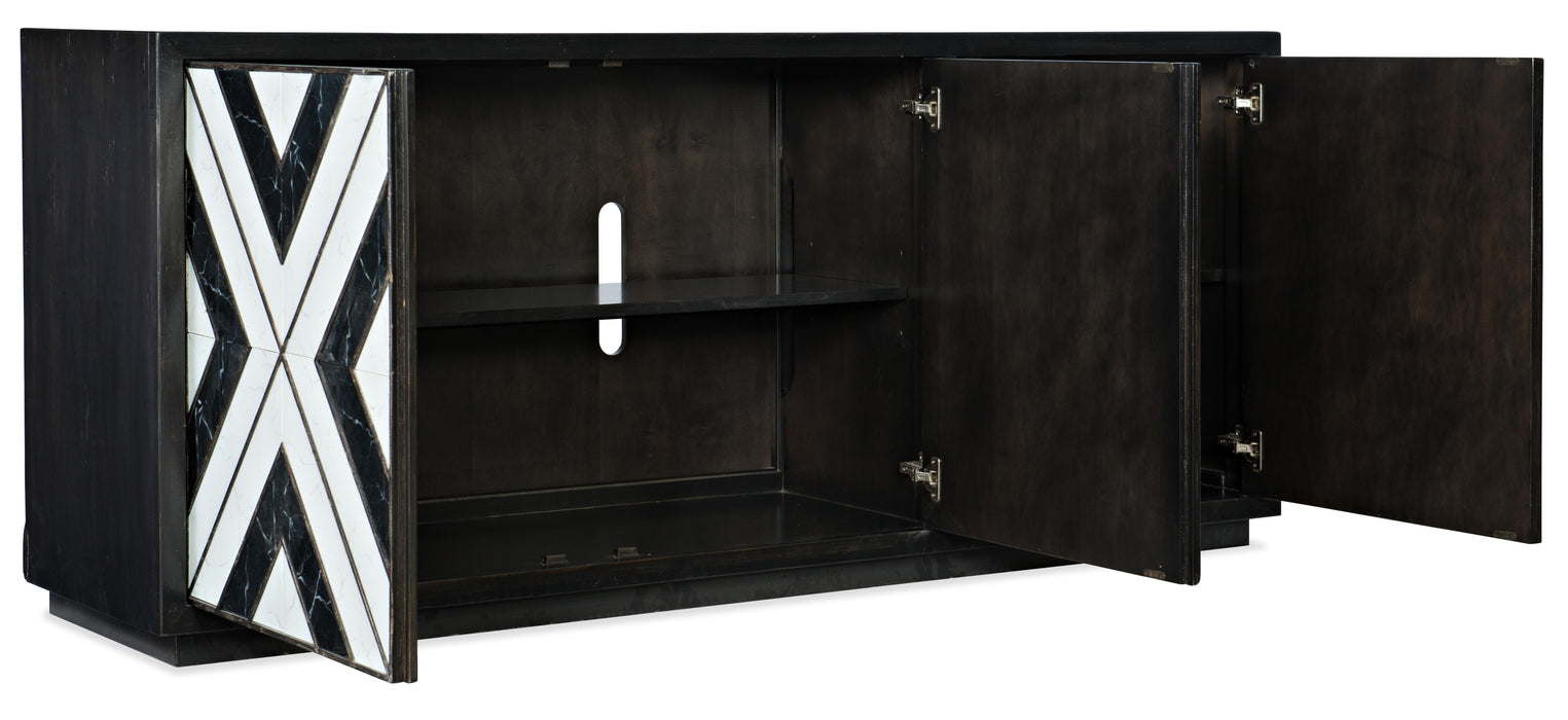 Sanctuary Noir Et Blanc Entertainment Console - Vicars Furniture (McAlester, OK)