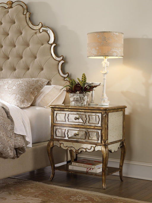 Sanctuary Mirrored Leg Nightstand-Bling image