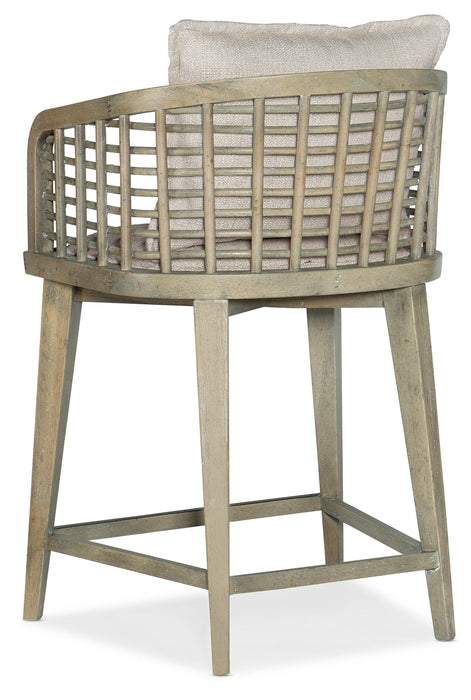 Surfrider Barrel Back Swivel Counter Stool - Vicars Furniture (McAlester, OK)