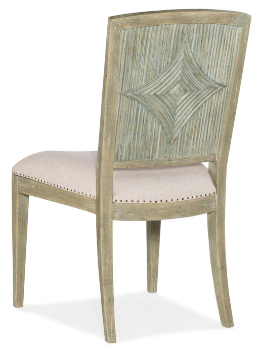 Surfrider Carved Back Side Chair-2 per ctn/price ea - Vicars Furniture (McAlester, OK)