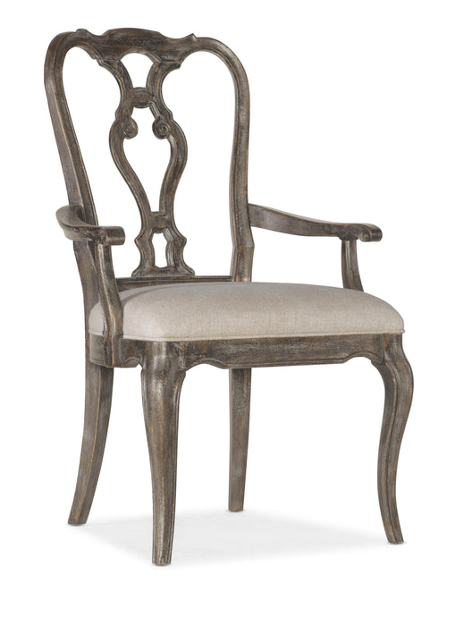 Traditions Wood Back Arm Chair 2 per carton/price ea - 5961-75400-89 - Vicars Furniture (McAlester, OK)