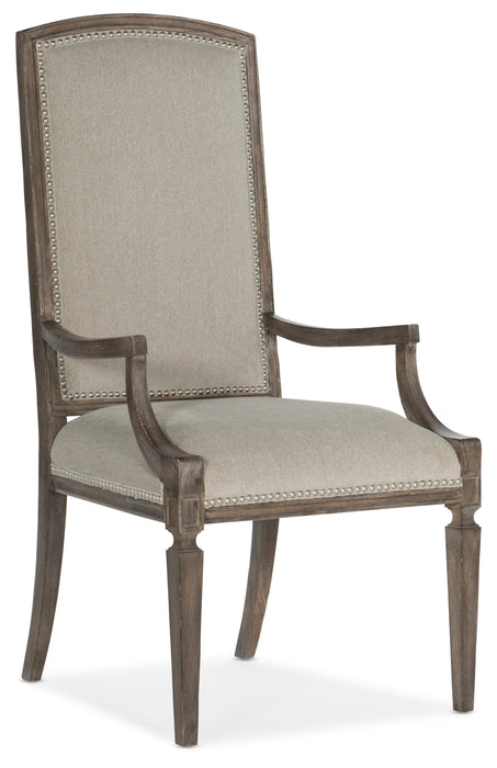 Woodlands Arched Upholstered Arm Chair - 2 per carton/price ea - Vicars Furniture (McAlester, OK)