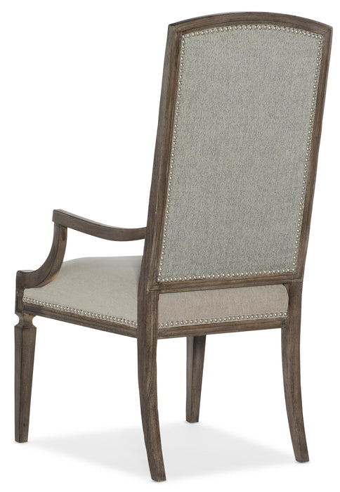 Woodlands Arched Upholstered Arm Chair - 2 per carton/price ea - Vicars Furniture (McAlester, OK)