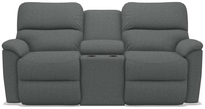 La-Z-Boy Brooks Grey Power Reclining Loveseat with Headrest and Console